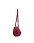 Matelasse Bowling Bag, £295, Handbags, Pink, Leather, Bottom view